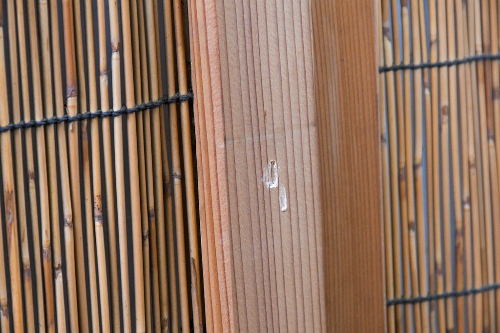 ヴィンテージ建具　昭和中期　透かし彫刻が目を引く夏戸3枚セット　(R-087454)