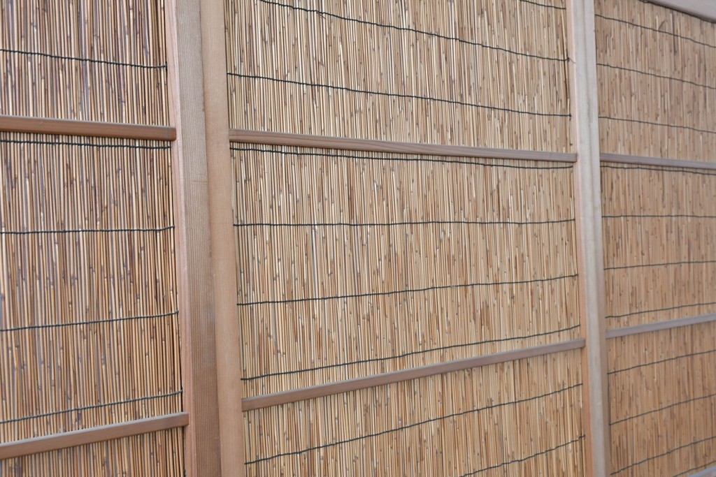 ヴィンテージ建具　昭和中期　透かし彫刻が目を引く夏戸3枚セット　(R-087454)