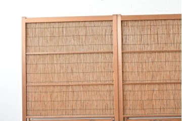 ヴィンテージ建具　昭和中期　透かし彫刻が目を引く夏戸3枚セット　(R-087454)