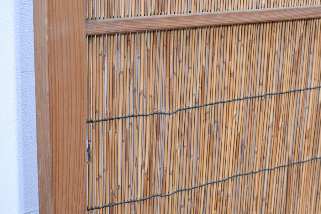 ヴィンテージ建具　昭和中期　透かし彫刻が目を引く夏戸3枚セット　(R-087454)