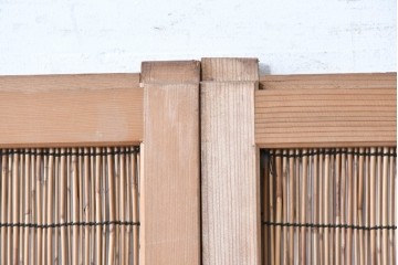 ヴィンテージ建具　昭和中期　透かし彫刻が目を引く夏戸3枚セット　(R-087454)