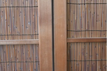 ヴィンテージ建具　昭和中期　透かし彫刻が目を引く夏戸4枚セット　(R-087455)