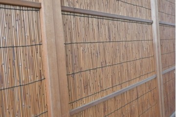 ヴィンテージ建具　昭和中期　透かし彫刻が目を引く夏戸4枚セット　(R-087455)