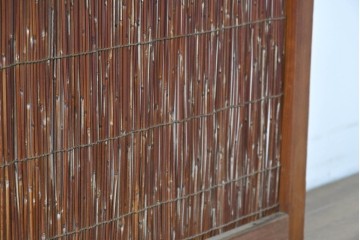 ヴィンテージ建具　昭和中期　透かし彫刻が目を引く夏戸4枚セット　(R-087455)