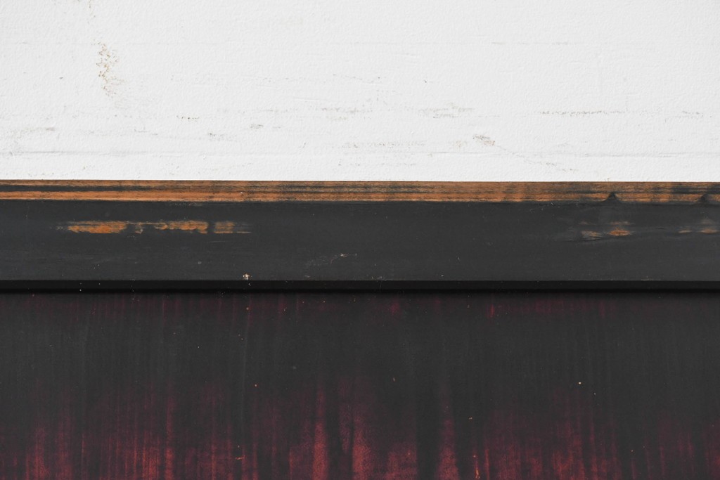 アンティーク建具　明治から大正期　すすけた風合いが魅力の格子帯戸4枚セット　(R-087457)