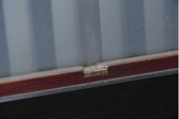 アンティーク建具　明治から大正期　すすけた風合いが魅力の格子帯戸4枚セット　(R-087457)