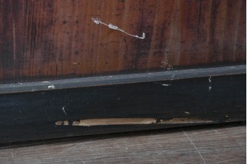 アンティーク建具　明治から大正期　すすけた風合いが魅力の格子帯戸4枚セット　(R-087457)