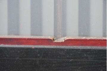 アンティーク建具　明治から大正期　すすけた風合いが魅力の格子帯戸3枚セット　(R-087458)