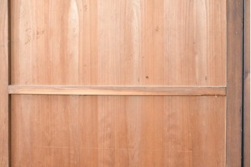 アンティーク建具　明治期　黒い框に板戸面が映える板戸2枚セット　(R-087460)