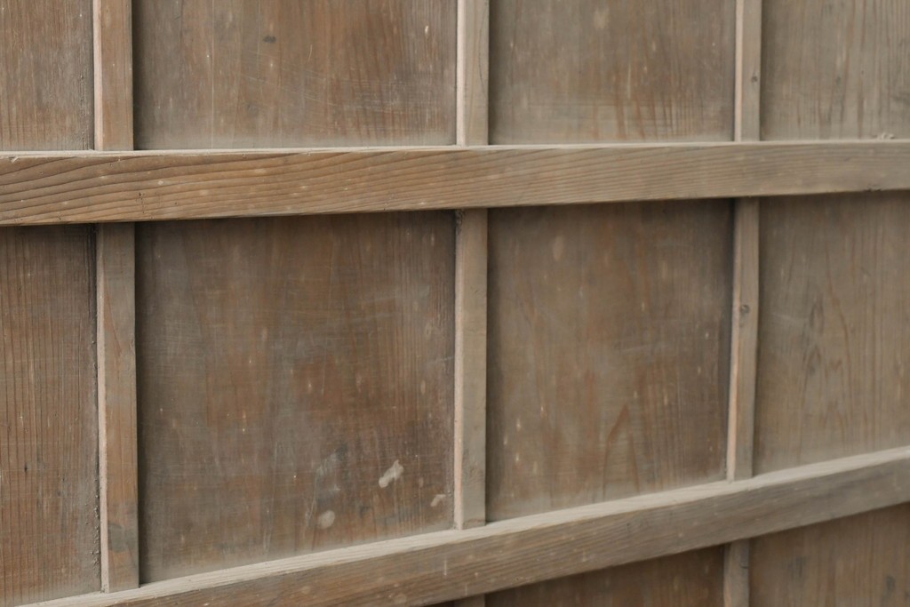 アンティーク建具　大正から昭和初期　杉材　木味の良さが引き立つ蔵戸1枚　(R-087463)