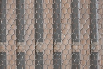 アンティーク建具　明治から大正期　時を重ねた木味が魅力の格子蔵戸1枚　(R-087465)