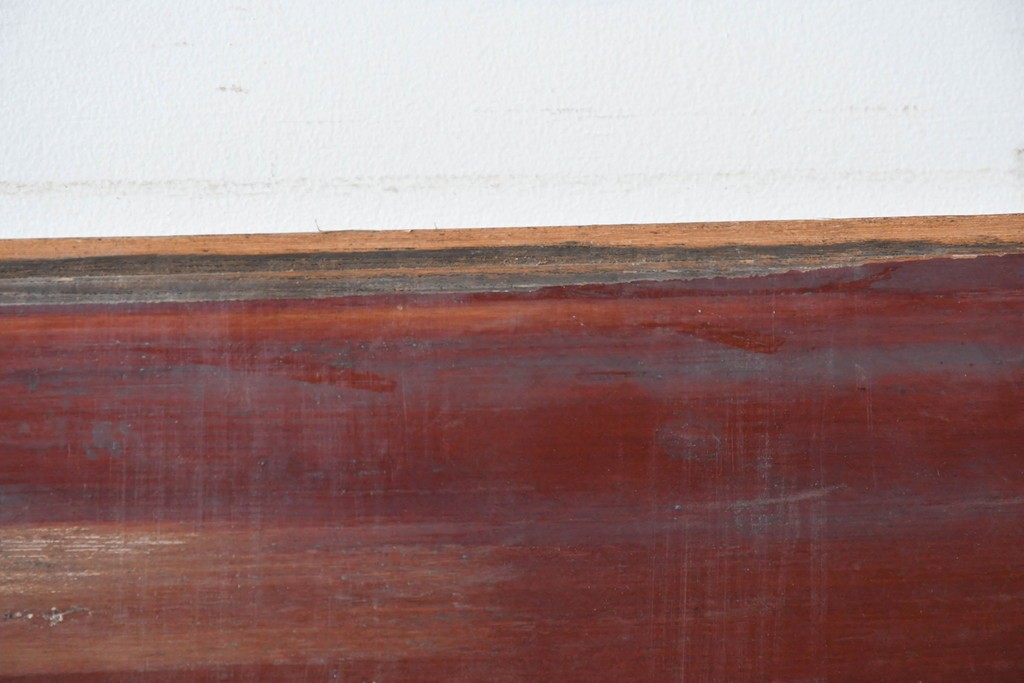 アンティーク建具　明治から大正期　狐格子が目を引く蔵戸1枚　(R-087466)