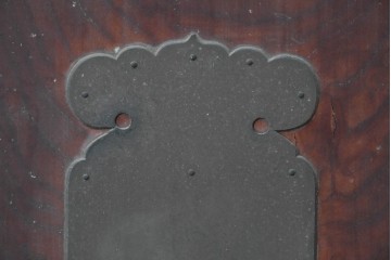 アンティーク建具　明治から大正期　狐格子が目を引く蔵戸1枚　(R-087466)