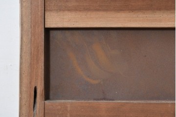 アンティーク建具　明治から大正期　狐格子が目を引く蔵戸1枚　(R-087466)