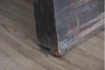 アンティーク建具　明治から大正期　狐格子が目を引く蔵戸1枚　(R-087466)