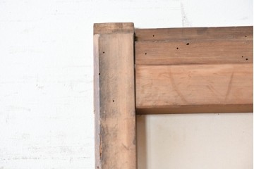 アンティーク建具　明治から大正期　素朴な格子が味わい深い障子蔵戸1枚　(R-087467)