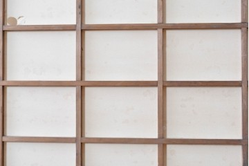 アンティーク建具　明治から大正期　素朴な格子が味わい深い障子蔵戸1枚　(R-087467)