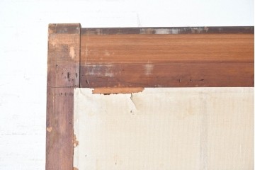 アンティーク建具　明治から大正期　素朴な格子が味わい深い障子蔵戸1枚　(R-087467)