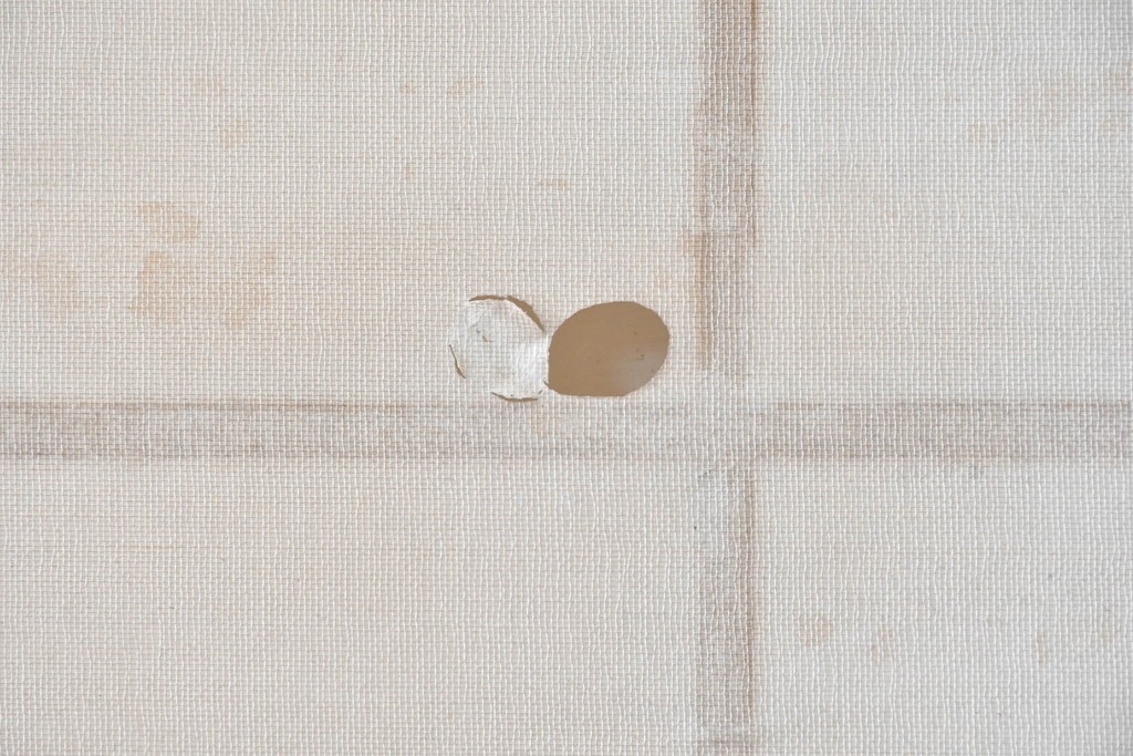 アンティーク建具　明治から大正期　素朴な格子が味わい深い障子蔵戸1枚　(R-087467)