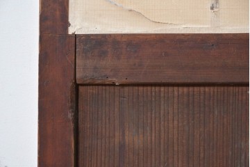 アンティーク建具　明治から大正期　素朴な格子が味わい深い障子蔵戸1枚　(R-087467)