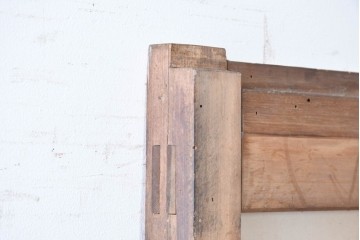 アンティーク建具　明治から大正期　素朴な格子が味わい深い障子蔵戸1枚　(R-087467)