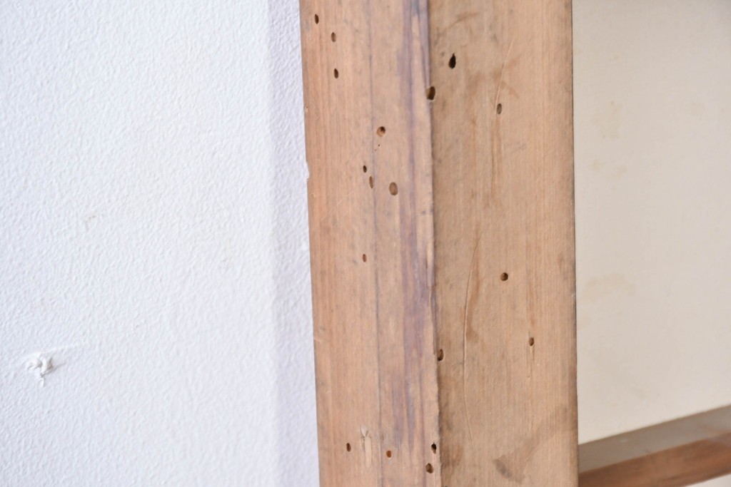 アンティーク建具　明治から大正期　素朴な格子が味わい深い障子蔵戸1枚　(R-087467)