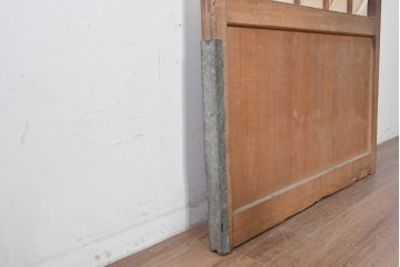 アンティーク建具　明治から大正期　素朴な格子が味わい深い障子蔵戸1枚　(R-087467)