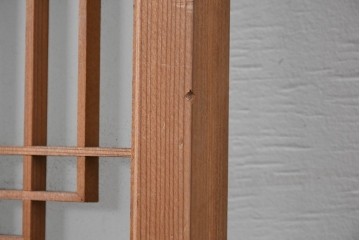 ヴィンテージ建具　昭和中期　片面ガラス　多彩な組子模様が目を引く書院戸4枚セット　(R-087469)