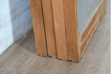 ヴィンテージ建具　昭和中期　片面ガラス　多彩な組子模様が目を引く書院戸4枚セット　(R-087469)