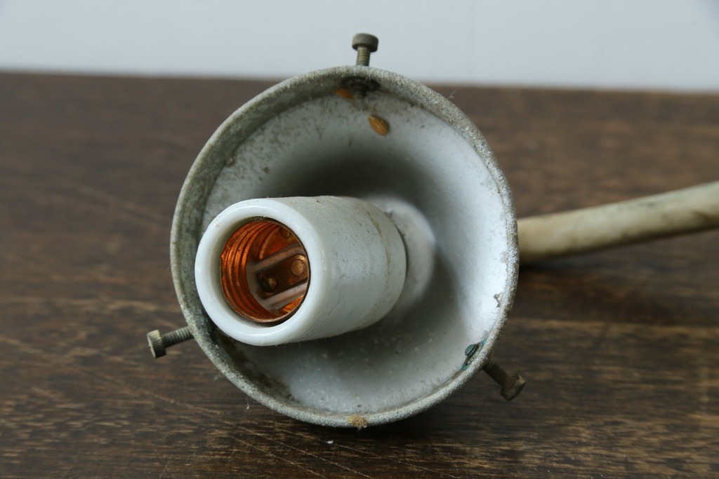 和製アンティーク　昭和初期　丸いシェードが可愛らしいレトロなウォールライト　(R-087481)