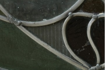 アンティーク建具　希少!!　大正ロマンの趣漂う洋館のステンドグラス入り窓　(R-087483)