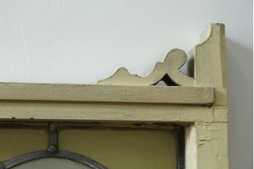 アンティーク建具　希少!!　大正ロマンの趣漂う洋館のステンドグラス入り窓　(R-087483)