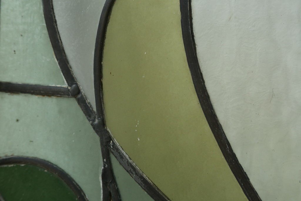 アンティーク建具　希少!!　大正ロマンの趣漂う洋館のステンドグラス入り窓　(R-087483)