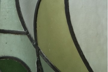 アンティーク建具　希少!!　大正ロマンの趣漂う洋館のステンドグラス入り窓　(R-087483)