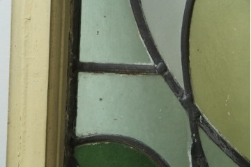 アンティーク建具　希少!!　大正ロマンの趣漂う洋館のステンドグラス入り窓　(R-087483)