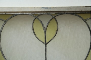 アンティーク建具　希少!!　大正ロマンの趣漂う洋館のステンドグラス入り窓　(R-087483)