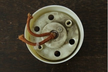 《引っ掛けシーリング式ペンダントライト加工費込み》和製ヴィンテージ　球形シェードのシーリングライト　(R-087485)