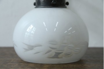 和製アンティーク　アームの意匠と切子細工が魅力のウォールライト　(R-087488)