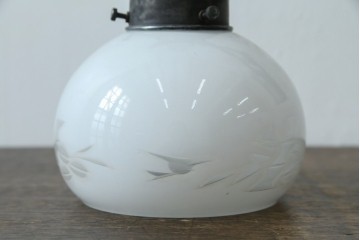 和製アンティーク　アームの意匠と切子細工が魅力のウォールライト　(R-087488)