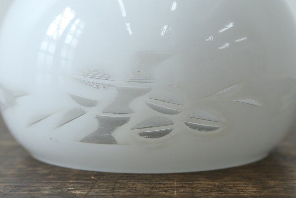 和製アンティーク　アームの意匠と切子細工が魅力のウォールライト　(R-087488)