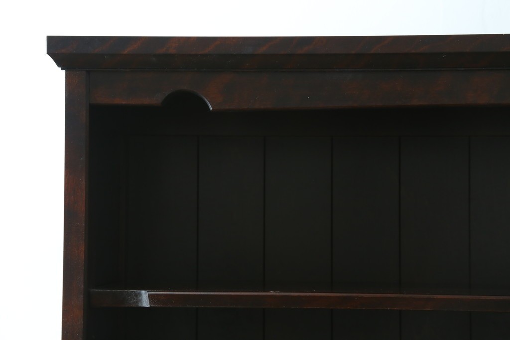 中古　希少な廃番品　北海道民芸家具　格子意匠が印象的な本棚　(R-087491)