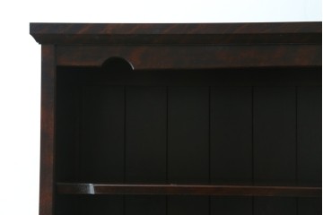 中古　希少な廃番品　北海道民芸家具　格子意匠が印象的な本棚　(R-087491)