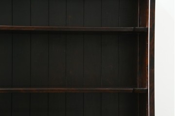 中古　希少な廃番品　北海道民芸家具　格子意匠が印象的な本棚　(R-087491)