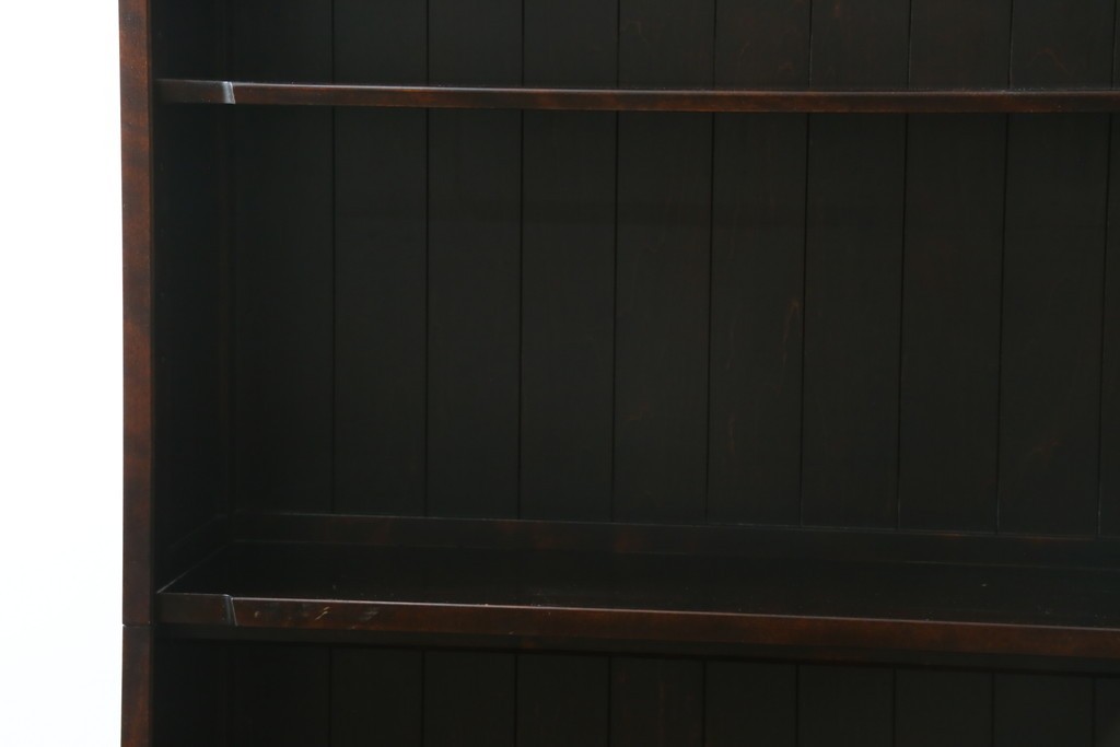 中古　希少な廃番品　北海道民芸家具　格子意匠が印象的な本棚　(R-087491)