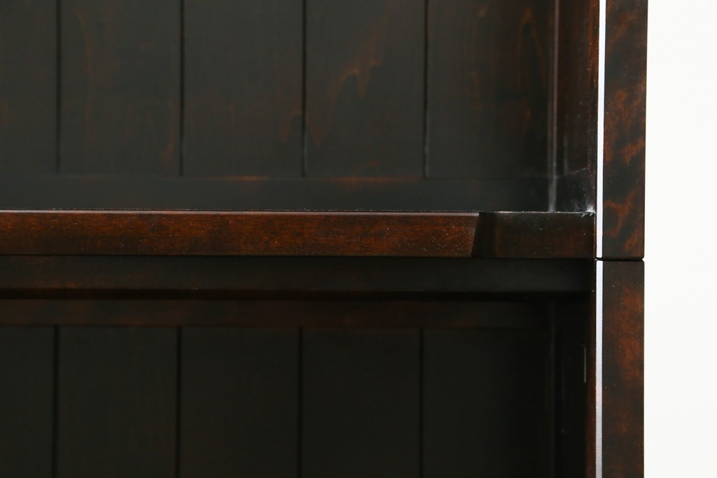 中古　希少な廃番品　北海道民芸家具　格子意匠が印象的な本棚　(R-087491)