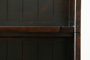 中古　希少な廃番品　北海道民芸家具　格子意匠が印象的な本棚　(R-087491)