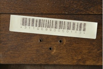 中古　希少な廃番品　北海道民芸家具　格子意匠が印象的な本棚　(R-087491)