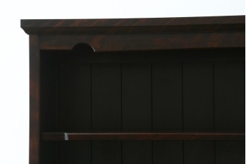 中古　希少な廃番品　北海道民芸家具　格子意匠が印象的な本棚　(R-087491)
