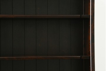 中古　希少な廃番品　北海道民芸家具　格子意匠が印象的な本棚　(R-087491)