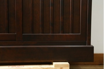 中古　希少な廃番品　北海道民芸家具　格子意匠が印象的な本棚　(R-087491)